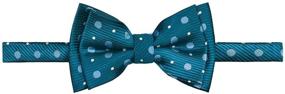 img 2 attached to 🎀 Retreez Fashionable Polka Dots Woven Microfiber Pre-tied Boy's Bow Tie