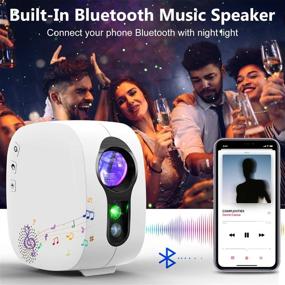 img 1 attached to 🌌 Immerse in Ambient Bliss: Galaxy Night Light Projector with Bluetooth Speaker & Remote Control for Baby/Kids/Adults/Home Theatre