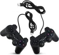 🎮 enhance your gaming experience with sqdeal 2 pack usb joystick gamepad controllers – double vibration feedback motors for pc computer laptop windows (black) логотип