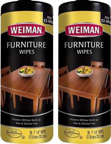 img 4 attached to 🌿 Weiman Wood Cleaner and Polish Wipes - 2 Pack - Non-Toxic Furniture Care to Beautify, Protect, and UV Shield without Residue Build-Up - Pleasantly Scented, Surface Safe - 30 Count