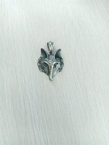 img 2 attached to 🦊 Stylish MANZHEN Anti-Silver Wisdom Fox Head Pendant Necklace for Boys – Animal Charm Necklace at its Best