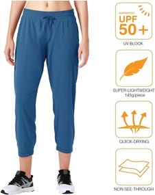 img 1 attached to NAVISKIN Women's Lightweight Quick Dry Joggers Capri Pants: Ultimate Sun Protection for Outdoor Hiking