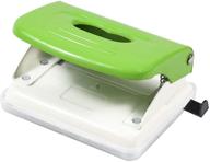 🔳 weibo heavy duty 2-hole punch tool: commercial grade effortless puncher with adjustable design, 25 sheet capacity, green color logo