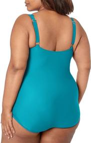 img 1 attached to Plus Size Shirred Swimsuit in Maxine Hollywood for Women's Clothing
