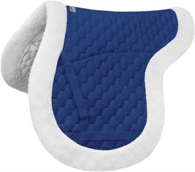 img 3 attached to 🐎 Fleece-Padded Contour All Purpose English Saddle Pad by Derby Originals: Enhancing Comfort and Performance