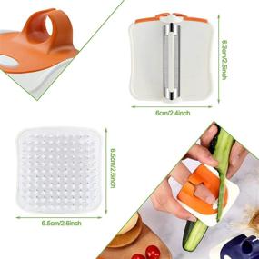 img 3 attached to Efficient 4-Piece Fruit Vegetable Brush and Finger Peeler Set: Ideal Scrubbers for Fruits, Potatoes, Carrots - Random Color Kitchen Gadgets!