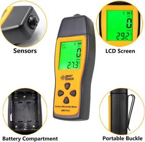 img 1 attached to 🔬 Ubrand Handheld Carbon Monoxide Meter with LCD Display - High Precision CO Gas Analyzer, Portable Leak Detector for Home Safety, 0-1000 ppm Range