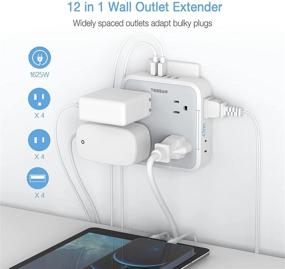 img 3 attached to ⚡️ TESSAN Multi Plug Outlet Splitter with USB and Surge Protector - 8 Widely Spaced Electrical Plugs, 4 USB Wall Charger - Ideal for Home, Kitchen, Dorm Room, and Office Use