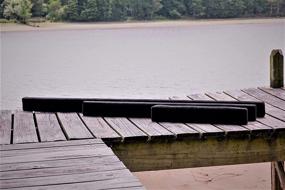 img 1 attached to 🚤 Black Carpeted Boat Trailer Bunk - 2" x 4" - Two Feet Length