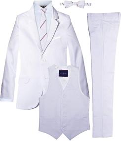 img 1 attached to Johnnie Lene Formal Slim Fit Boys' Suit: 6 Piece Dresswear for a Stylish Look