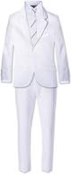 johnnie lene formal slim fit boys' suit: 6 piece dresswear for a stylish look logo