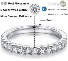 img 3 attached to IMOLOVE Moissanite Stackable Engagement 3 13 7 0 42Ct