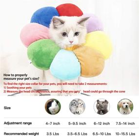 img 3 attached to 🐾 KUDES Cat and Dog Recovery Collar, [Upgraded Version] Cute Neck Cone After Surgery, Adjustable Pet E Collar, Wound Healing Protective Cone for Surgery Recovery Elizabethan Collars, Small-Medium Pet Size