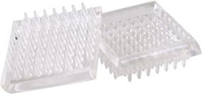 img 2 attached to 🪑 Shepherd Hardware 9083 1.875-Inch Spiked Furniture Cup, Transparent Plastic, Pack of 4