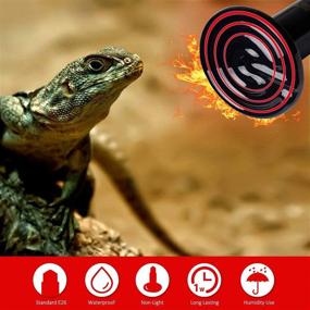 img 2 attached to 🔥 Ceramic Heat Emitter 80W Bulb for Reptiles, Pet Brooders, Coops - No Light, Efficient Heat Lamp for Tortoises, Chickens, Amphibians, and Fish Tanks - Black - Pack of 2