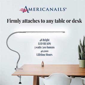 img 2 attached to 💡 Americanails FlexiLamp - LED Desk Lamp with Removable Clamp - Adjustable Lighting for Nail Stations - Manicure Table Light - Flexible Arm - 48 LED Beads - 300 Lumens