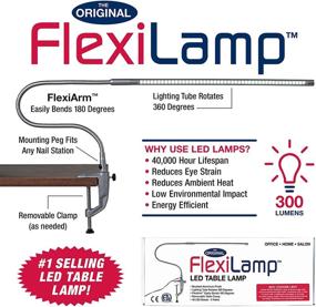 img 3 attached to 💡 Americanails FlexiLamp - LED Desk Lamp with Removable Clamp - Adjustable Lighting for Nail Stations - Manicure Table Light - Flexible Arm - 48 LED Beads - 300 Lumens