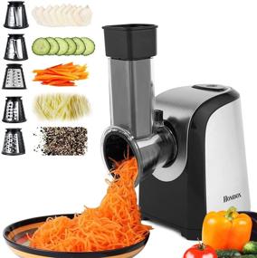 img 4 attached to 🥗 Premium Salad Making Appliance: Electric Slicer Shredder/Grater/Chopper for Cheese, Carrots, Potatoes, Cucumbers