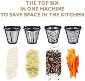 img 2 attached to 🥗 Premium Salad Making Appliance: Electric Slicer Shredder/Grater/Chopper for Cheese, Carrots, Potatoes, Cucumbers