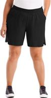 👖 just my size women's plus cotton jersey pull-on shorts: ultimate comfort and style for curvy ladies! логотип