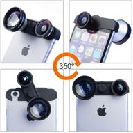 📷 enhance your iphone 6 plus photography with apexel 5x super telephoto lens, front/rear fish eye lens, and macro 4-in-1 lens logo