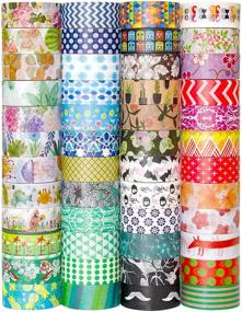 img 4 attached to 🎨 MOOKER Washi Tape Set – 48 Rolls of Decorative Masking Tape for DIY Crafts & Gift Wrapping