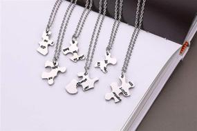 img 2 attached to 👭 Yonhon BFF Necklace Set: Stainless Steel Puzzle Sister Necklaces for 2/3/4/5/6 - Perfect Family Friendship Accessories