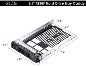 img 1 attached to 2 Pack of 3.5 inch Hard Drive Caddy Trays for DELL PowerEdge Servers 13th Generation R230, R330, T330, R430, T430, 12th Generation R320, T320, R420, T420