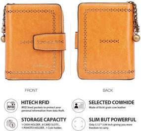 img 1 attached to Women's Genuine Leather Wallet with Window: Elegant Handbag & Wallet Combo for Style-conscious Women