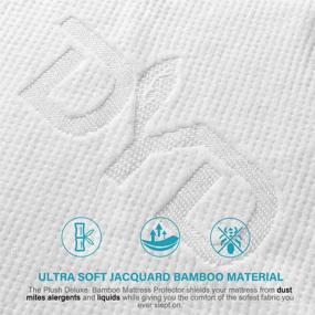 img 2 attached to 🛏️ DYD Waterproof Bamboo Mattress Protector - Soft, Cooling, Organic & Breathable Cover with Deep Pocket for Kids and Adults - Quilted Fitted Encasement, Noiseless & Washable - Fits 8-18 inch mattresses