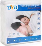 🛏️ dyd waterproof bamboo mattress protector - soft, cooling, organic & breathable cover with deep pocket for kids and adults - quilted fitted encasement, noiseless & washable - fits 8-18 inch mattresses logo