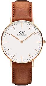 img 4 attached to Изящество вечности: часы Daniel Wellington Classic ⌚ Durham со стильным американским кожаным ремешком коричневого цвета.