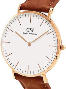 img 3 attached to Изящество вечности: часы Daniel Wellington Classic ⌚ Durham со стильным американским кожаным ремешком коричневого цвета.