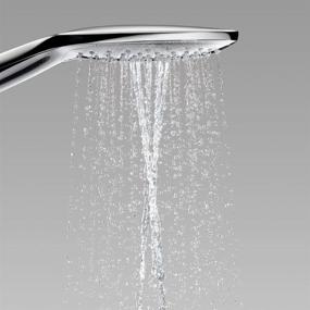 img 2 attached to 🚿 Hansgrohe Raindance Select S Easy Install 6-inch Handheld Shower Head Set Modern 3 Spray RainAir, CaresseAir, Mix Air Infusion with Airpower with QuickClean with Hose in Chrome, 2.5 GPM - Ultimate Shower Experience!