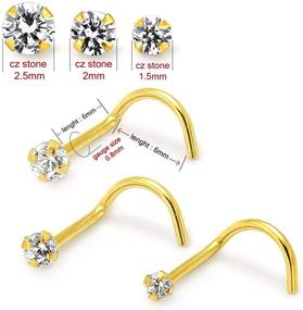 img 3 attached to Yellow Prong 1 5MM Piercing Jewelry Women's Jewelry