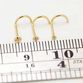 img 2 attached to Yellow Prong 1 5MM Piercing Jewelry Women's Jewelry