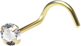 img 4 attached to Yellow Prong 1 5MM Piercing Jewelry Women's Jewelry