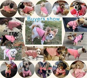 img 3 attached to 🐶 Jecikelon Pet Dog Clothes Knitwear: Soft & Thickening Winter Sweater for Dogs – Pink, S, Warm & Stylish Pup Dogs Shirt