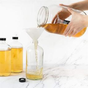 img 3 attached to Premium 32 Ounce Airtight Kombucha Bottles & Funnel Set - High-Quality Glass Bottles with Efficient PolyCone Insert Sealing Caps - Ideal for Carbonating & Flavoring Kombucha during Secondary Fermentation
