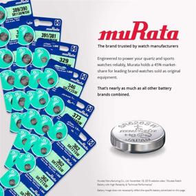 img 2 attached to Pack of 10 Murata 395/399 SR927/W/SW 1.55V Silver Oxide Watch Button Cell Batteries