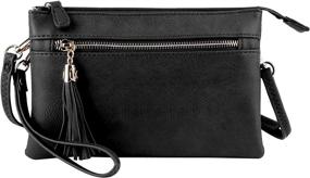 img 4 attached to Womens Lightweight Compartment Wristlet Crossbody Women's Handbags & Wallets