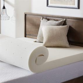 img 3 attached to 🛏️ LUCID Queen Ventilated Memory Foam Mattress Topper - 4 Inch Thickness - 3-Year Warranty