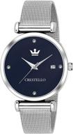 crestello l105 blu ch stainless analogue womens logo