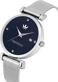 img 2 attached to Crestello L105 Blu Ch Stainless Analogue Womens