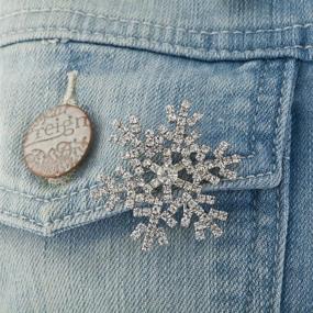 img 1 attached to Girls' Jewelry: Lux Accessories Snowflake Novelty Collection for the Holiday Season