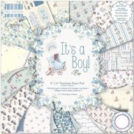 👶 premium paper pad, 6x6 inches, 64 sheets - it's a boy (first edition, fsc certified) logo