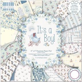 img 4 attached to 👶 Premium Paper Pad, 6x6 Inches, 64 Sheets - It's a Boy (First Edition, FSC Certified)