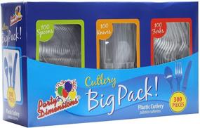 img 4 attached to 🍴 Party Dimensions 300 Count Clear Cutlery Combo Box: Durable and Convenient Solution for Your Events!