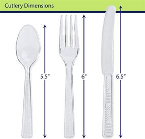 img 1 attached to 🍴 Party Dimensions 300 Count Clear Cutlery Combo Box: Durable and Convenient Solution for Your Events!