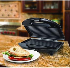 img 3 attached to Brentwood Non-Stick Black Panini Press and Sandwich Maker